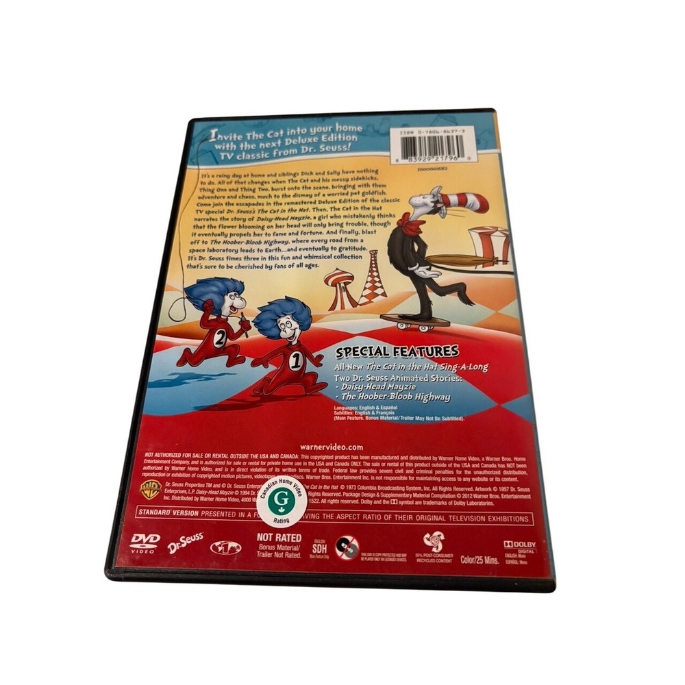 Dr Seuss The Cat in the Hat Deluxe Edition DVD Animated Kids Movie 3000041682 - Picture 2 of 3